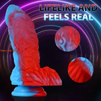 Dragon Monster Dildo Huge Penis with Suction Cup Big Dick Animal Anal Dildo Vagina Massager Masturbator For Men Women Sex Toys 3