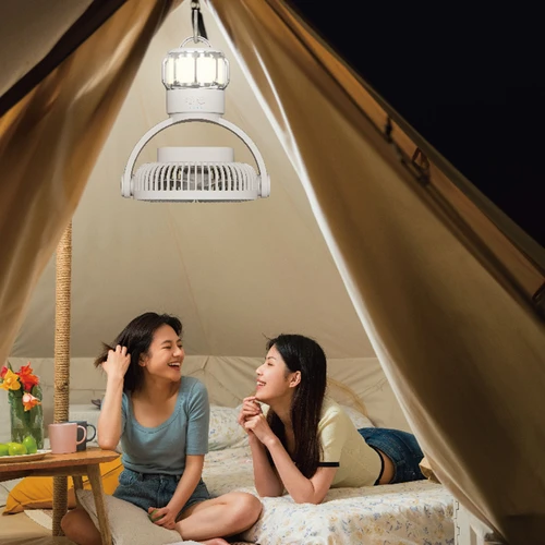 원격 제어 삼각대 야외 캠핑 LED 램프 전기 팬, USB 충전식 휴대용 자동 회전 텐트 천장 공기 냉각 팬 4