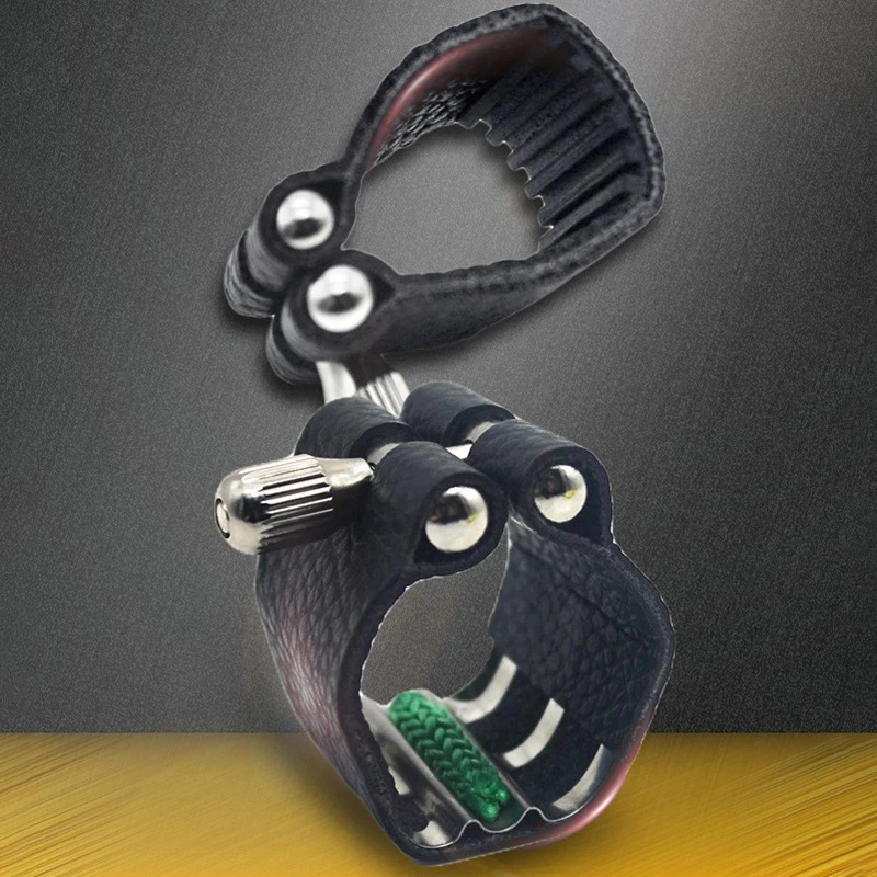 PU Leather Soprano B Clarinet Rubber Mouthpiece Ligature Musical Wind Instrument Parts Saxophone Accessories