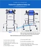 Adjustable Height Rolling Upright Walker with Seat and Brakes Walking Aid for Disabled Hemiplegia Stroke Patient 6