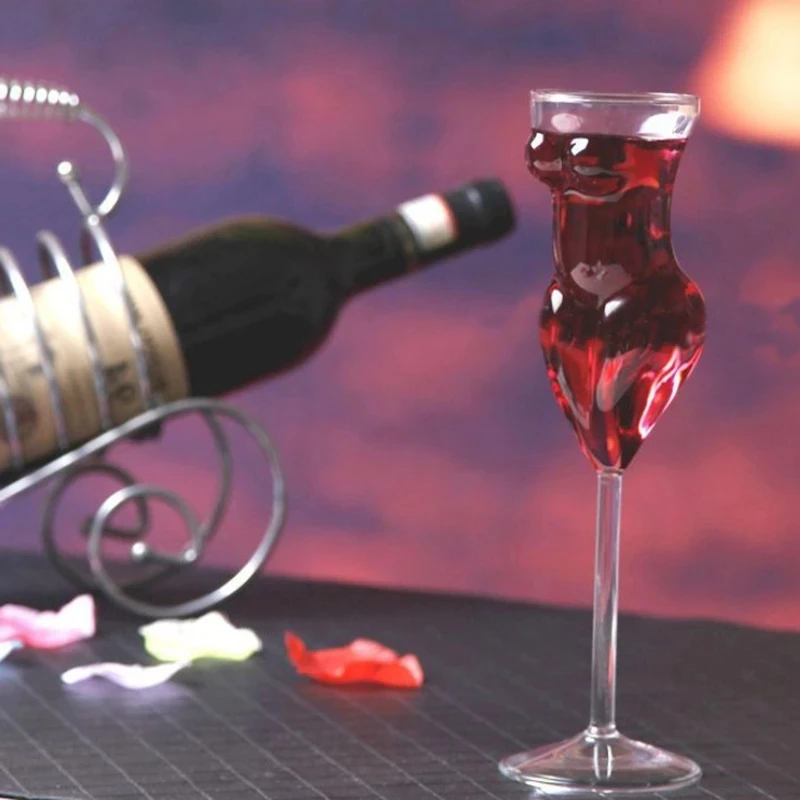 1PC Women Body Shape Red Wine Glass Goblet Party Wine Mug Cocktail Glasses Bar Club Beauty Goblet Glass Naked Girl Cup
