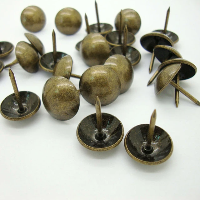 Decorative Upholstery Thumb Tacks in Silver/Bronze, Multiple Sizes