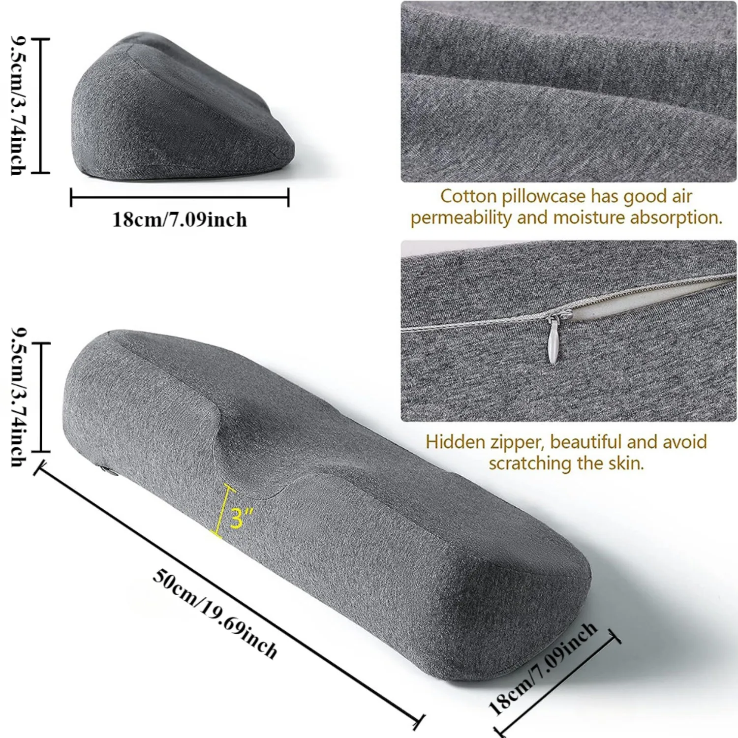 1PC Cervical Pillow Memory Foam Contour Pillow Bed Pillows for Side Sleeper Ergonomic Orthopedic Sleeping Pillows Neck Pillow 2