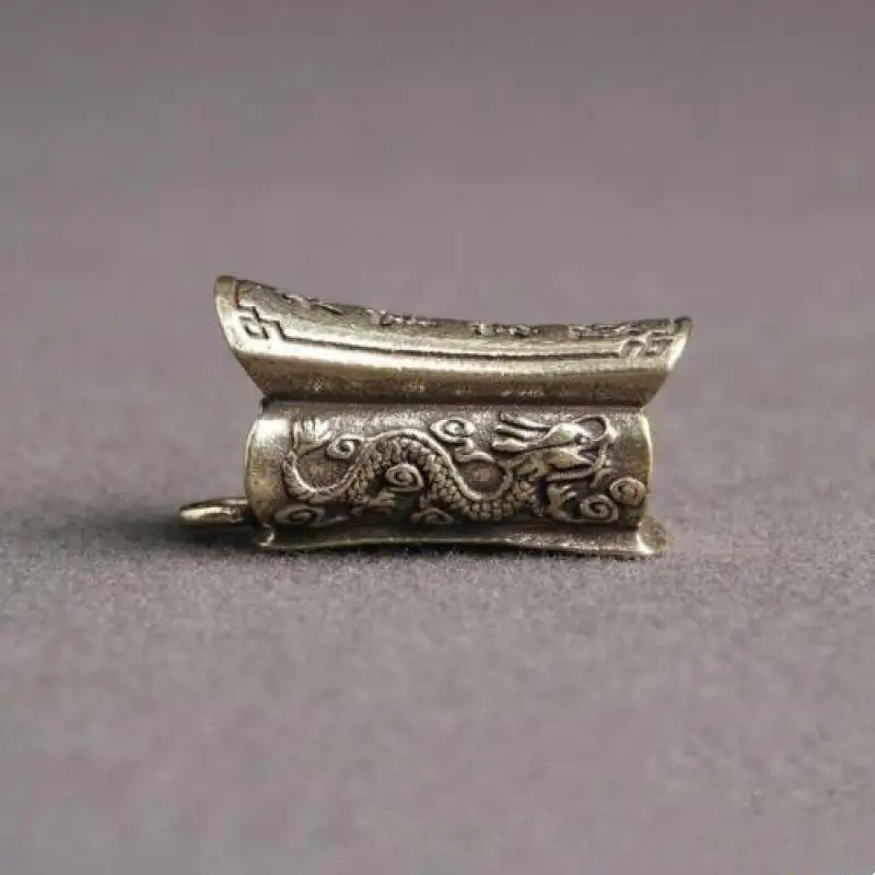 

Brass Coffin Figurines Statuette Key Penadnt Sculptures Copper Gifts Collection