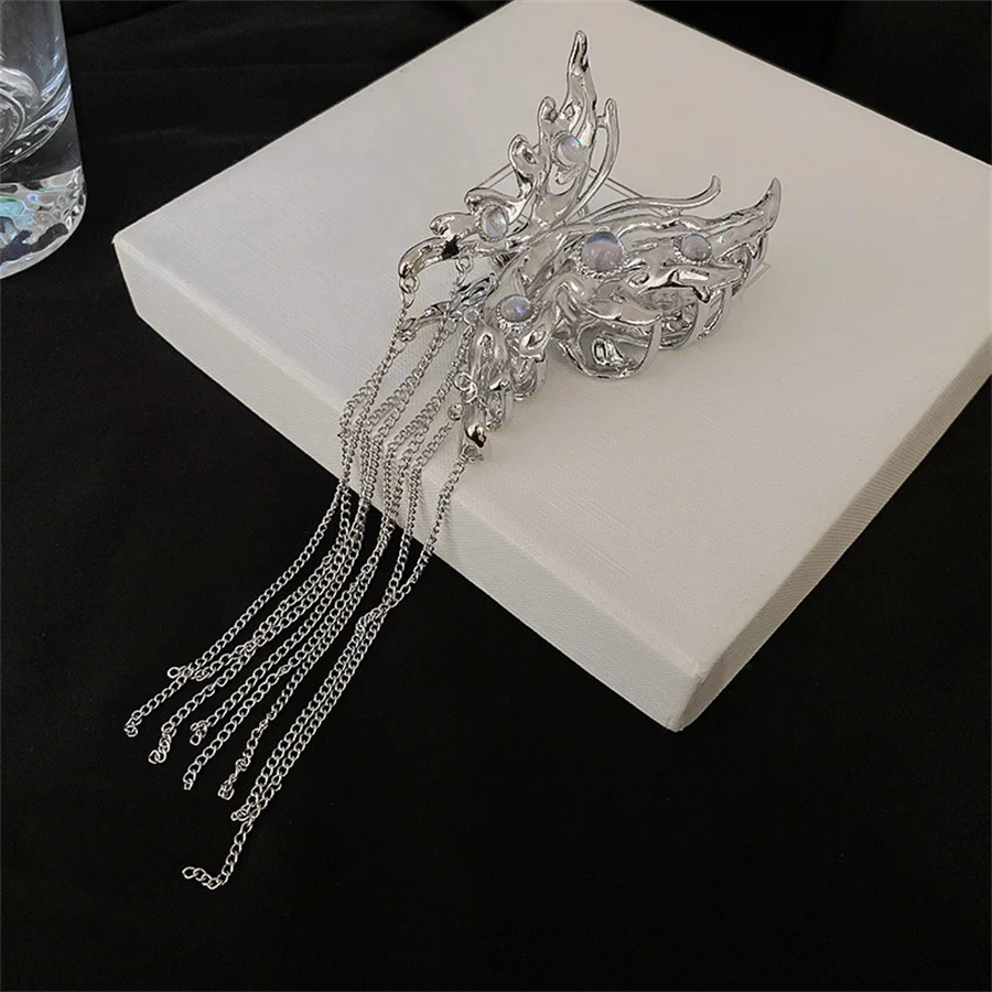 Pince à Cheveux Broche Papillon Argent Cristaux Strass - Your Perfect Gifts