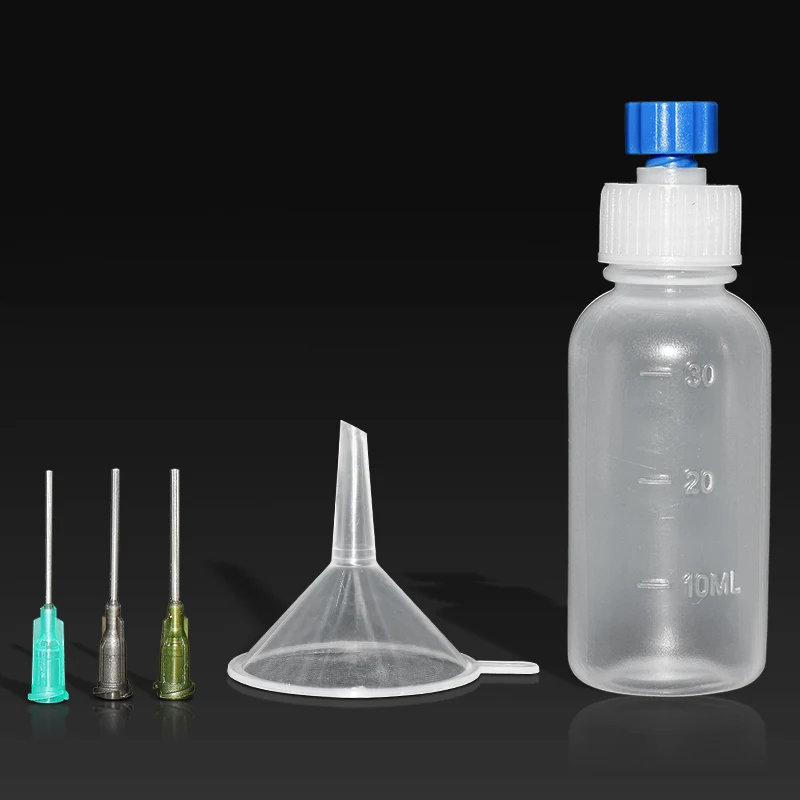 Dispensers Applicator Kit Plastic Squeeze BottlessDropping Tube Nozzle and Blunt Tip Needle etc Works for Liquid Glue and Ink