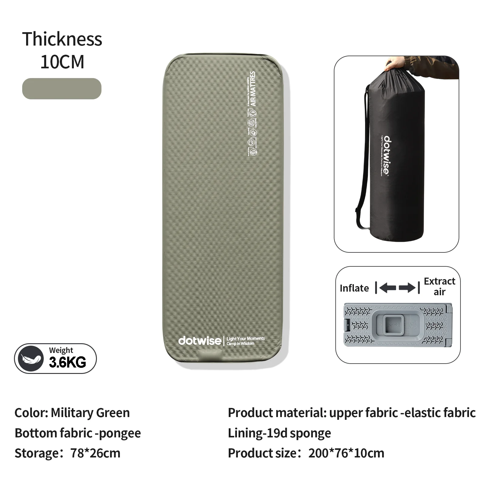 slider image of DOTWISE Air Mattress Camping