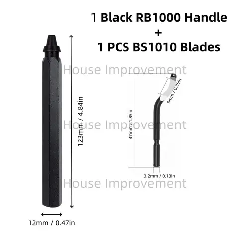 Deburring Tool Set with 11pcs High Speed Steel Swivel Blades Burr Removal Tool for Metal Resin PVC Pipes Copper Plastic Aluminum - Image 25