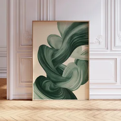 Sage Green Mid - Century Modern Abstract Wall Art Print - 20x30cm No Frame (TR261168)