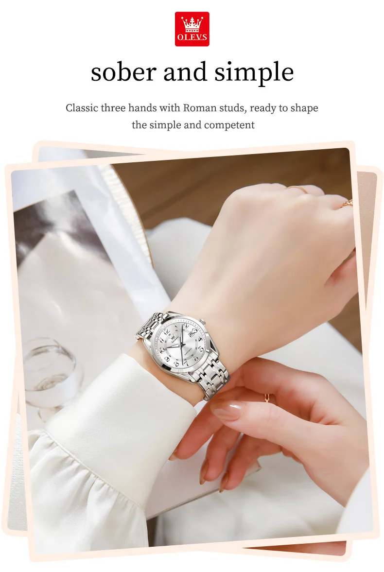 OLEVS 3666 Orologio da Donna - Vista posteriore