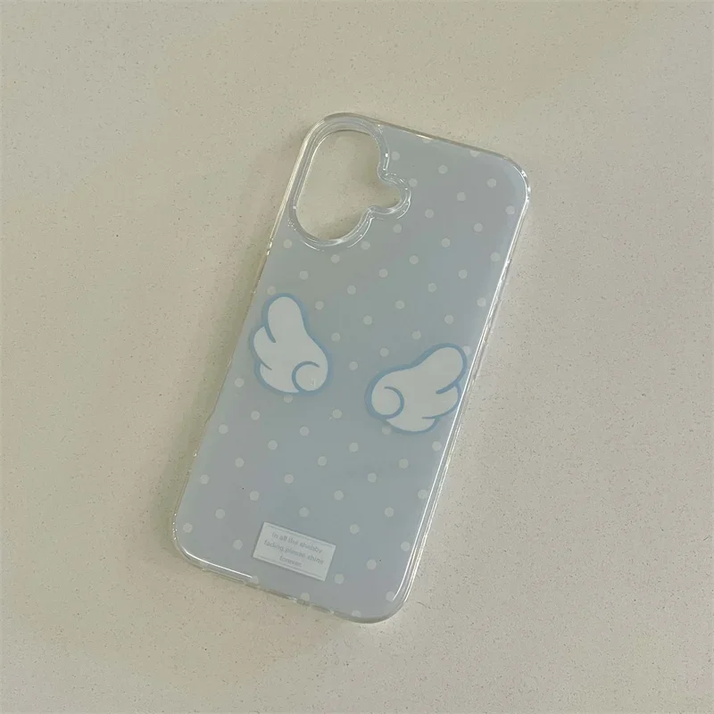 Charming Blue Polka Dot Wings Phone Case