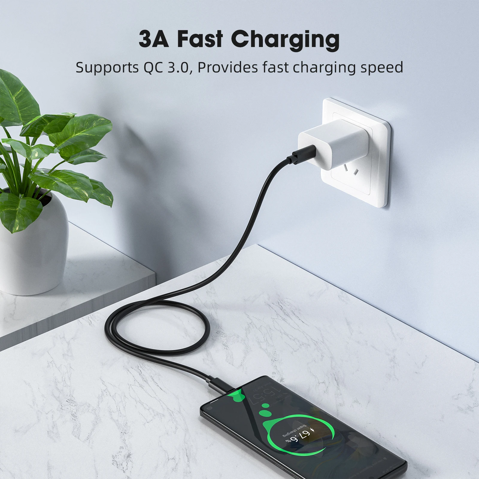USB C 케이블 USB3.2 남성-남성 케이블 PD 60W 10Gbps 고속 충전 타입 C 코드 (맥북, 아이패드, PC, 노트북용)