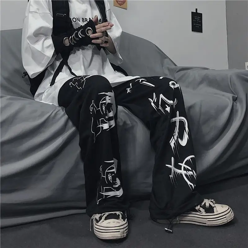 

Men's Causal Pants 2021 Black Hip Hop Male Joggers Trousers Fashion Streetwear Pants japanese streetwear pants harajuku fashion