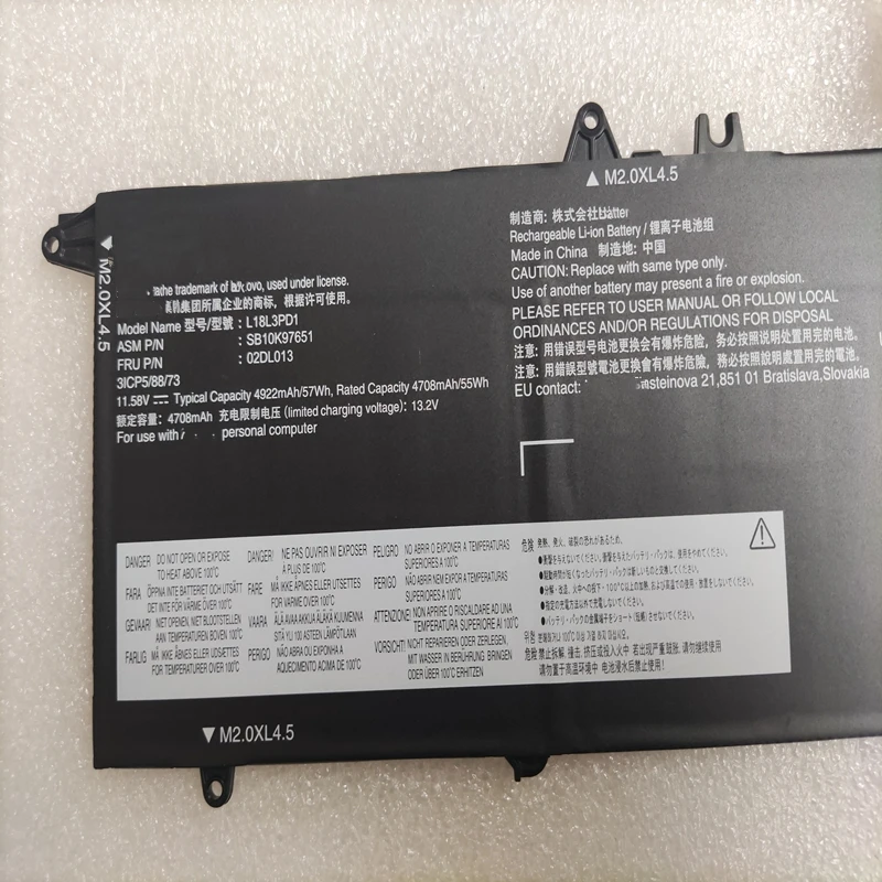 Bateria Lenovo Thinkpad para Thinkpad L18c3pd1 L18l3pd1 L18m3pd2 02dl013 02dl014 02dl016 T490s 20nx 20ny T495s 20qj T14s 20t0 20t1 - Imagem 6
