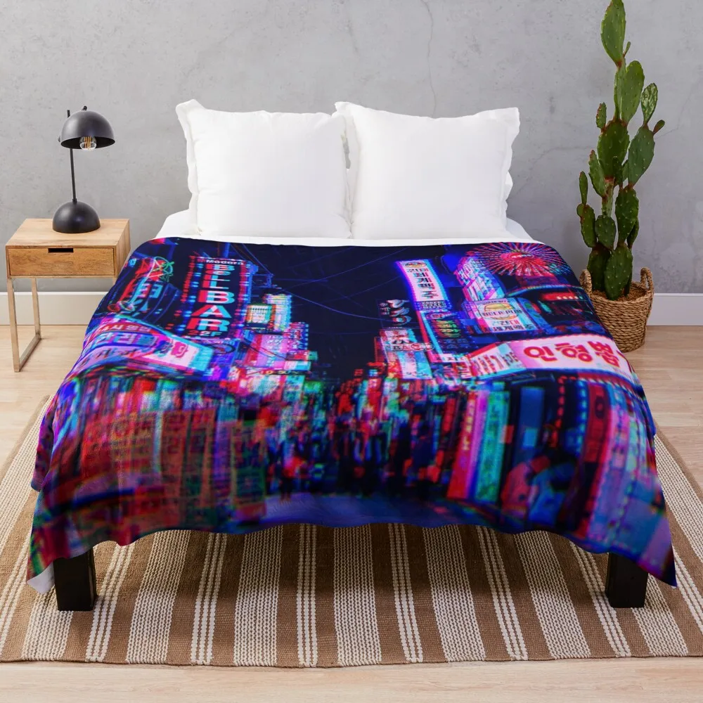 

lsd nights Throw Blanket Furry Blankets