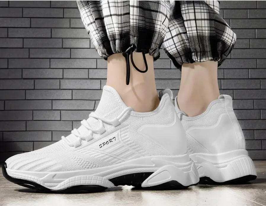 Herren Mesh Sneaker Mit Höhenvergrößerung Für Mehr Körpergröße_voghion.com