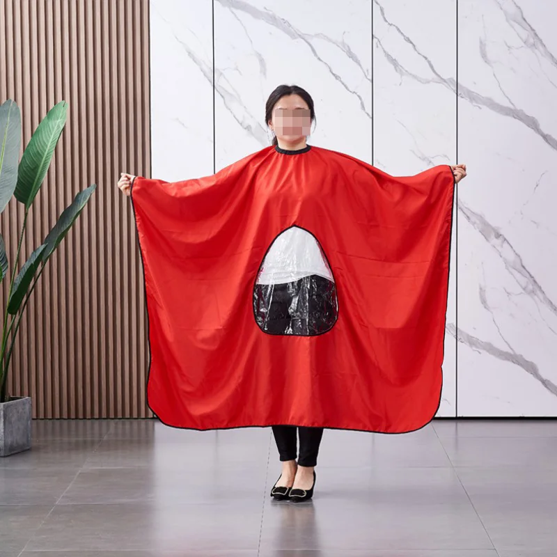 Salon Hairdressing Cape Barber Cape With Transparent Viewing Window Waterproof Haircut Cloak Apron Barber Shop Hairdressing Tool