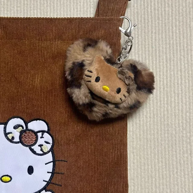 Pendentif poupée léopard rétro, jouet animé Kawaii, accessoires de sac de mode, cadeaux de noël 3