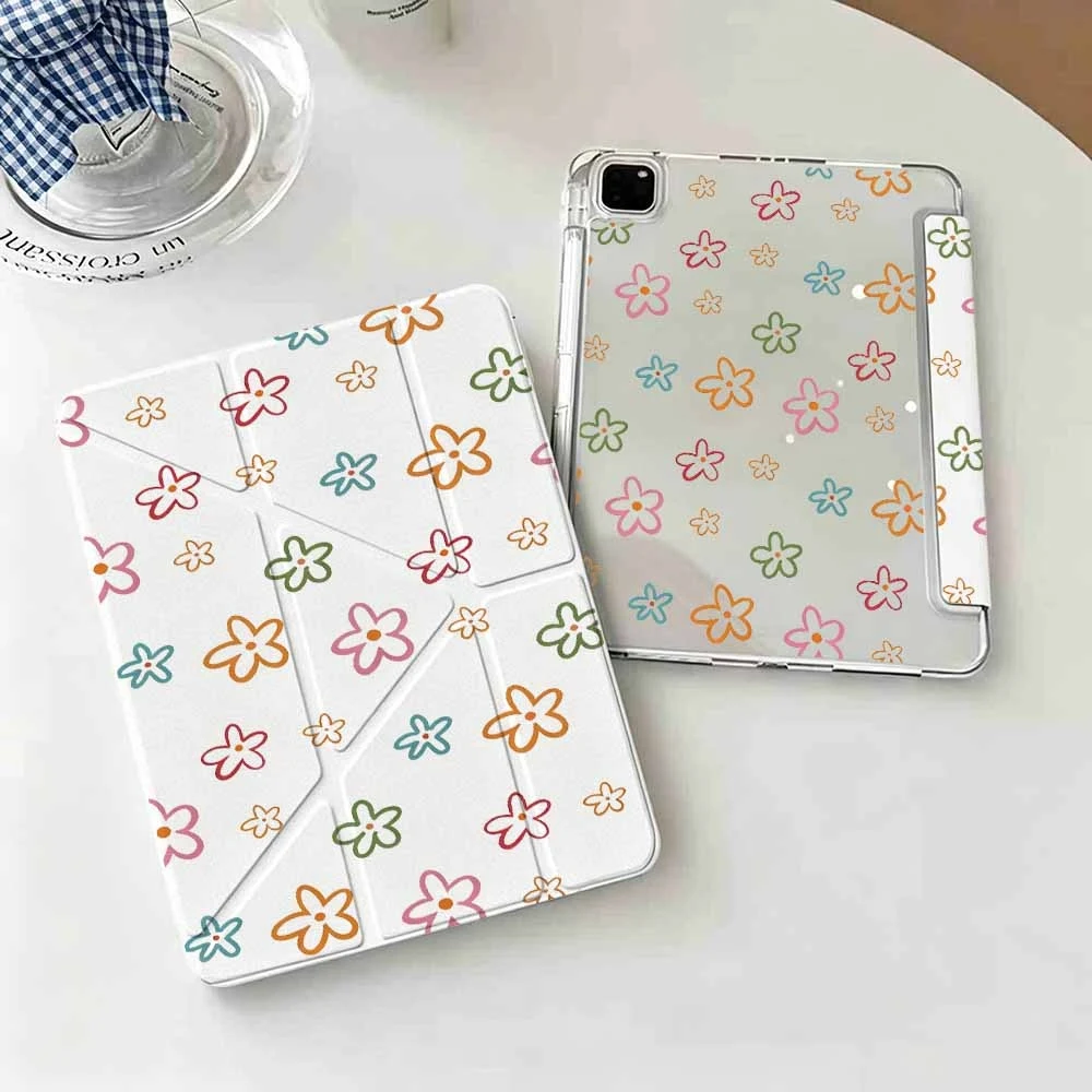 Vibrant Floral Protective Tablet Case with Pen Slot