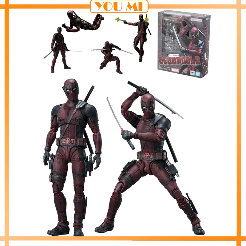 

16cm Deadpool 2 Action Figure Marvel Shf X-Men Anime Figures Statue Figurine Model Doll Collection Room Decora Desk Toys Gift