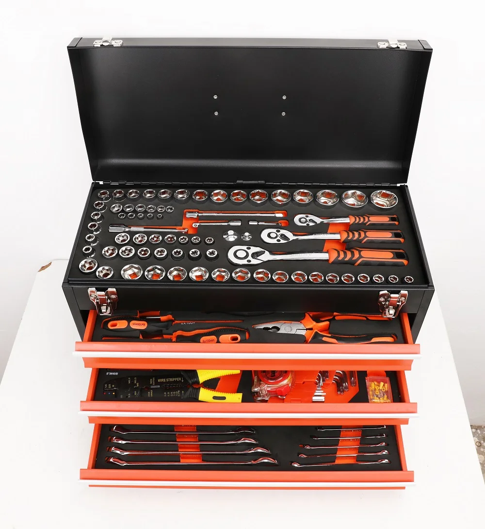 2022 New Household 408pcs Iron Tool Box Herramienta Ratchet Wrench