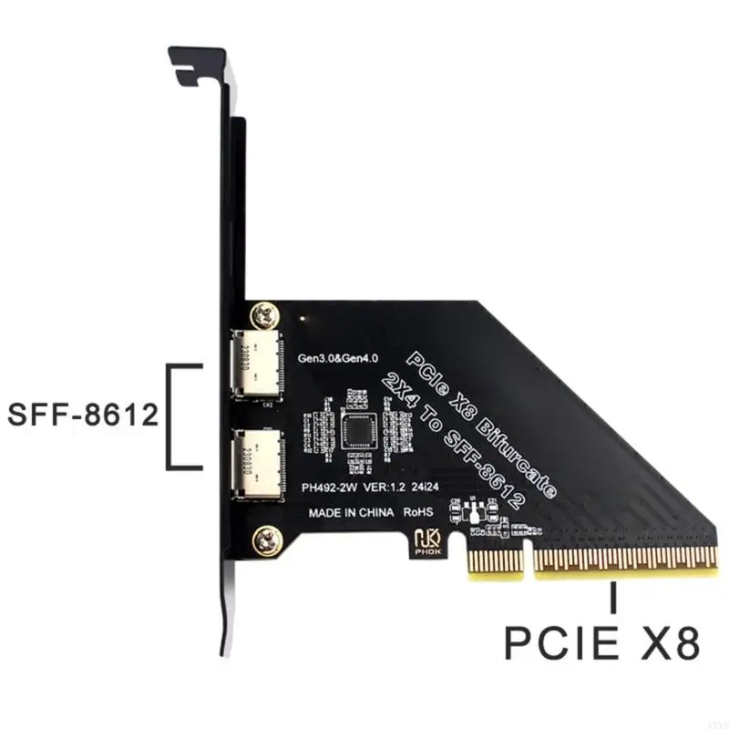 AXYB PCIe 4.0X8 to Oculink SFF 8611 8612 Host Adapter Expansion External Solid Disk