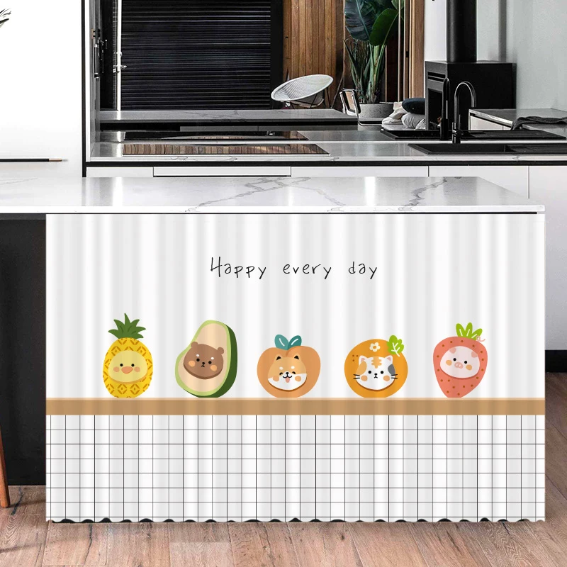 Cabinet Door Curtain Dustproof Curtain Decorative Wardrobe Bookcase Curtain for Kitchen Cupboard No Punching Covering Cloth 5