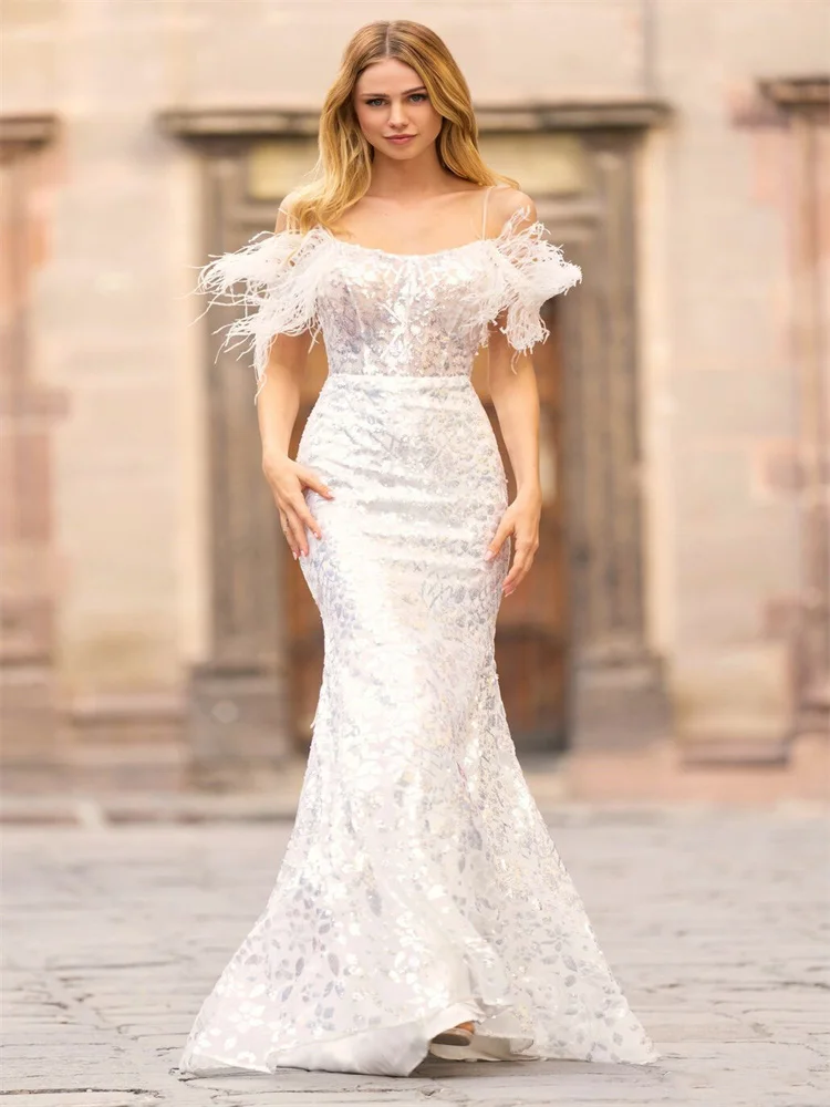 

Trumpet/Mermaid Elegant Evening Dress Sweetheart Off-The-Shoulder Sleeveless Back Lace Up Floor Length Dresses For Evening Party