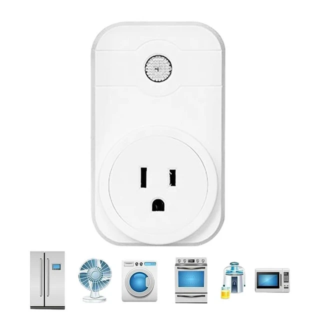 Mini Remote Control Outlet Plug Adapter Wireless Light Switch 10A/1200W 2  Packs