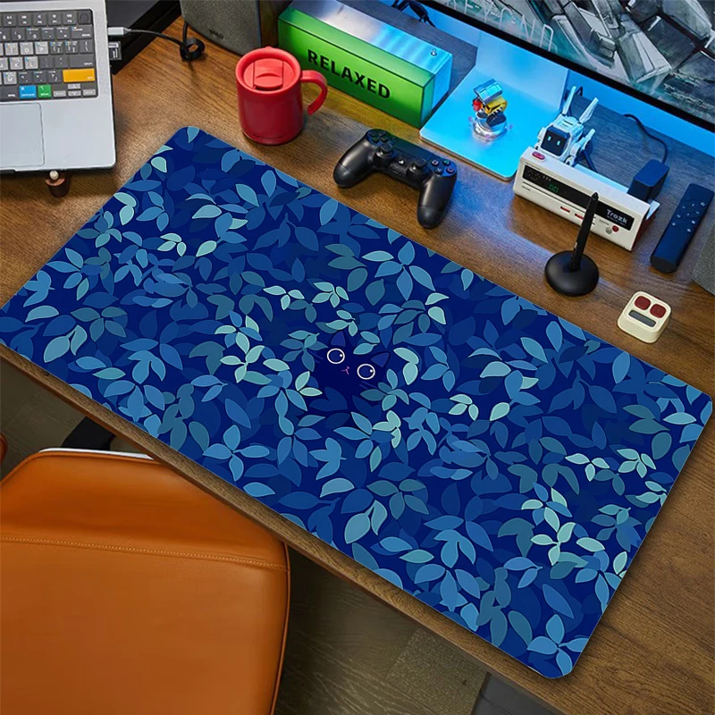 

Cute Cat Gaming Mouse Pad Plant Grass Kawaii Mausepad Desk Mat XXL Keyboard Pads Large Carpet Computer Table Mats XXL Mousepad
