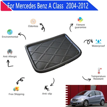 Tappetini per bagagliaio anti-sporco per auto per Mercedes Benz Classe A W169 2004 ~ 2012 1 PZ 3D EVA Materiale Vassoio di carico posteriore per auto Tappetini per bagagliaio Tappetino posteriore