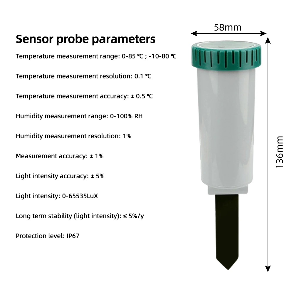 Tuya Smart Wifi Wireless Soil Temperature And Humidity Meter Soil Tester for Garden Lawn Water-Saving Agriculture Flowers