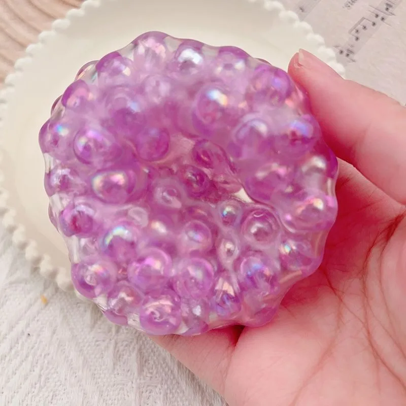 Pearl Squeeze Toy Ball Fidget Round Bead Stone Squishy Slow Rebound Toy Anti-stress Mochi Ball Relieves Stress Decompression Toy 5