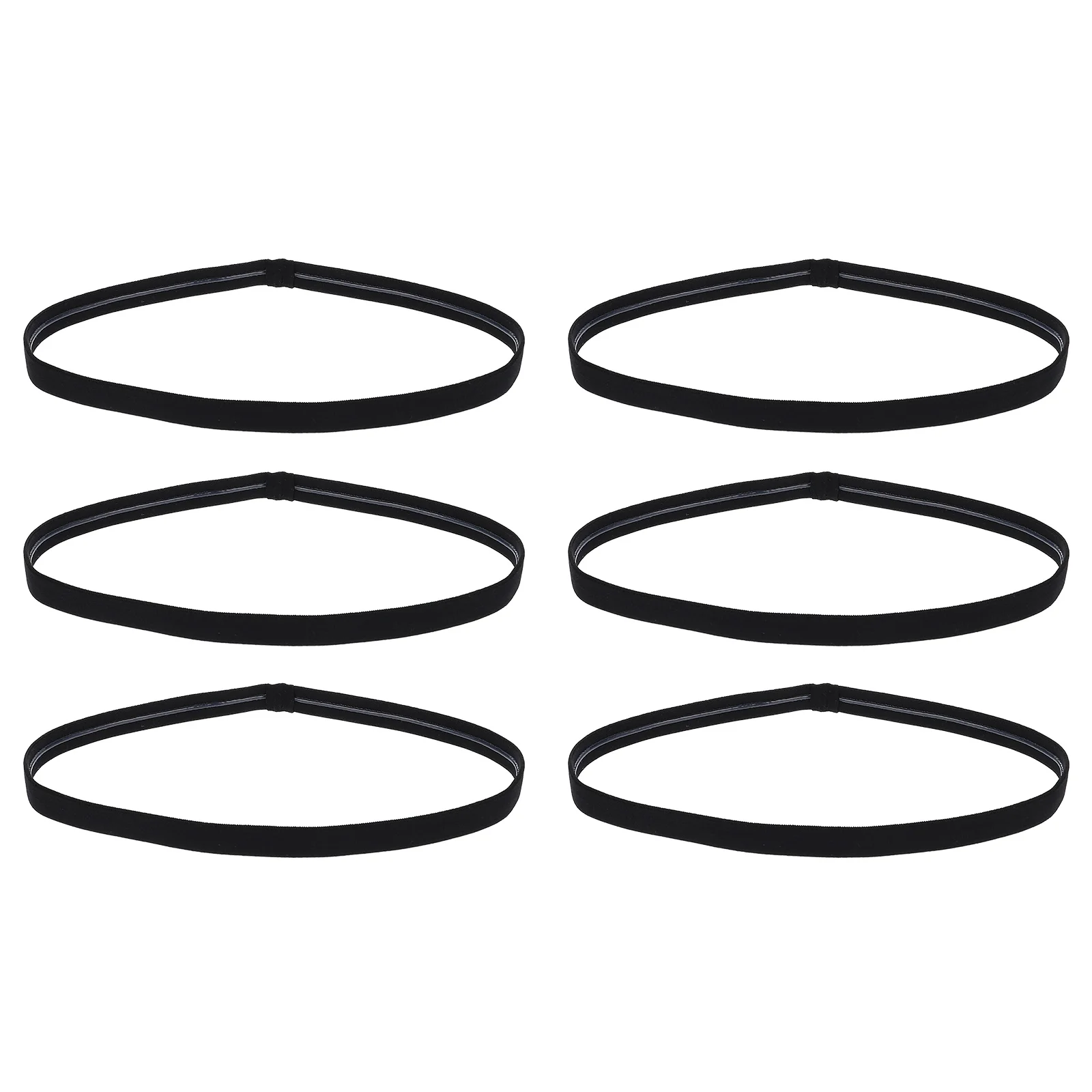 

6 Pcs Men' Headband Basketball Sweatband Elastic Hair Ties for Sweating Mens