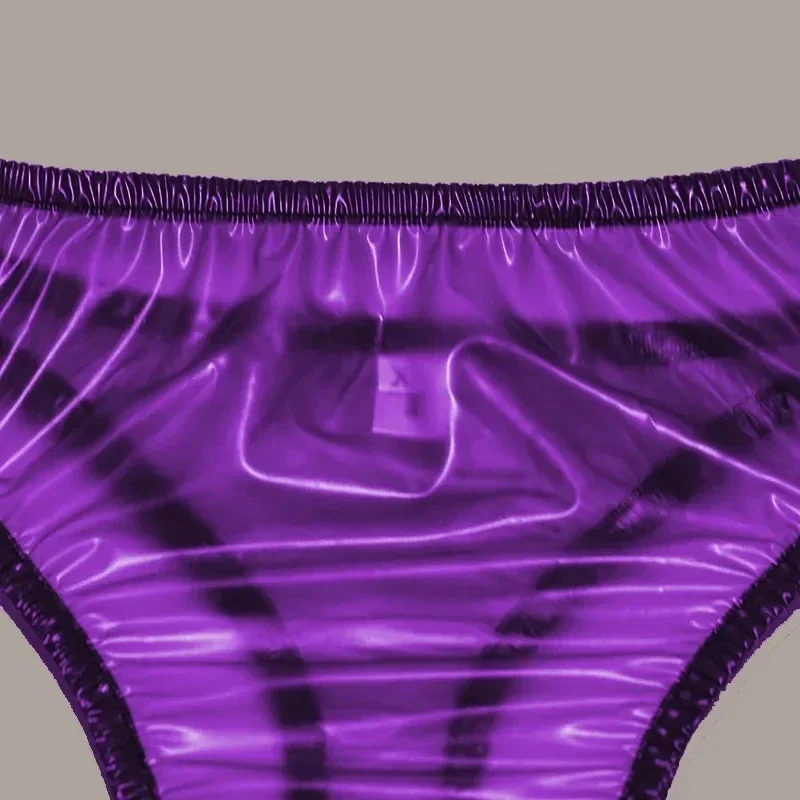 Fetish Plus Size XXXXL Thongs See-Through PVC G-string Transparent Man's Sexy Spicy T-Briefs Underwear Costume Panties Pants