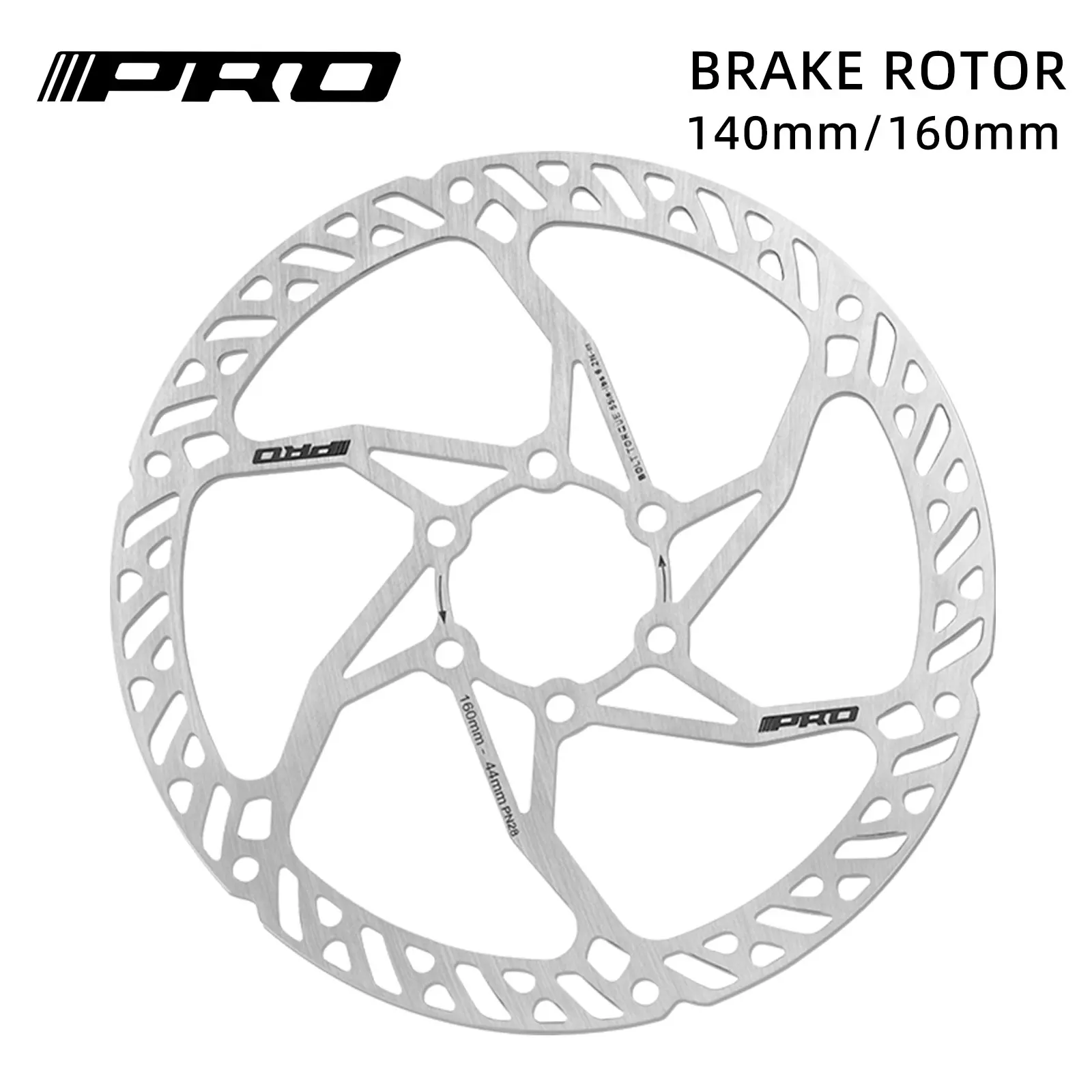 IIIPRO Ultra-Light Bicycle Disc Brake Rotor 140/160mm Cnc Hollow High-Strength Steel Mtb Road Bike 6 Bolt Disc Brake Rotors