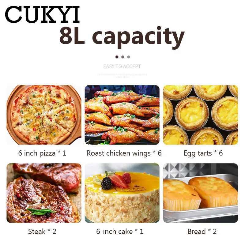 CUKYI Electric 3 in 1 Household Breakfast machine mini bread toaster baking oven omelette fry pan hot pot boiler food steamer EU 6