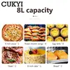 CUKYI Electric 3 in 1 Household Breakfast machine mini bread toaster baking oven omelette fry pan hot pot boiler food steamer EU 6