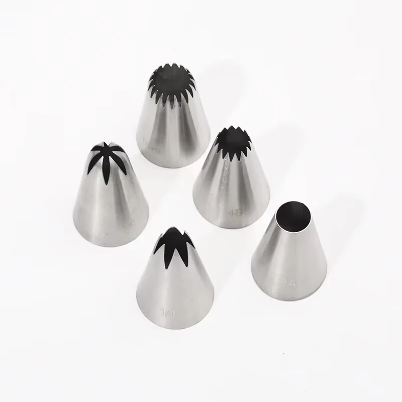 Cake Decorating Tip Set Cake Icing Nozzles Baking Nozzle Set Cake Decorating Nozzle Set Baking Supplies 5pc Piping Nozzle Cream Cake Cupcake Drop Flower Rose Pastry Nozzles Cookies Baking Tools Decorating Tips#1M 2D 2A 4B D66
