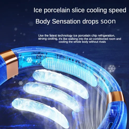 휴대용 걸이식 목 선풍기, USB 핸드헬드, 무소음 다기능 미니 선풍기, 크로스 보더, 2023 신제품 3