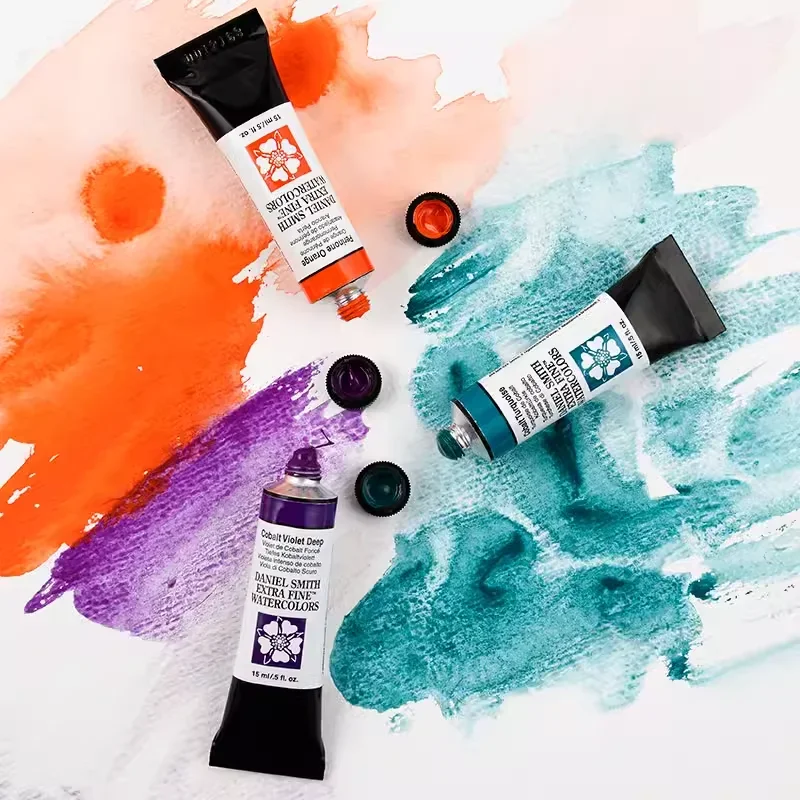 American DANIEL SMITH Series2 Natural Mineral Extra Fine Watercolor Piant 15ml/0.5 Fl Oz Tubes Painting Artists Drawing Supplies
