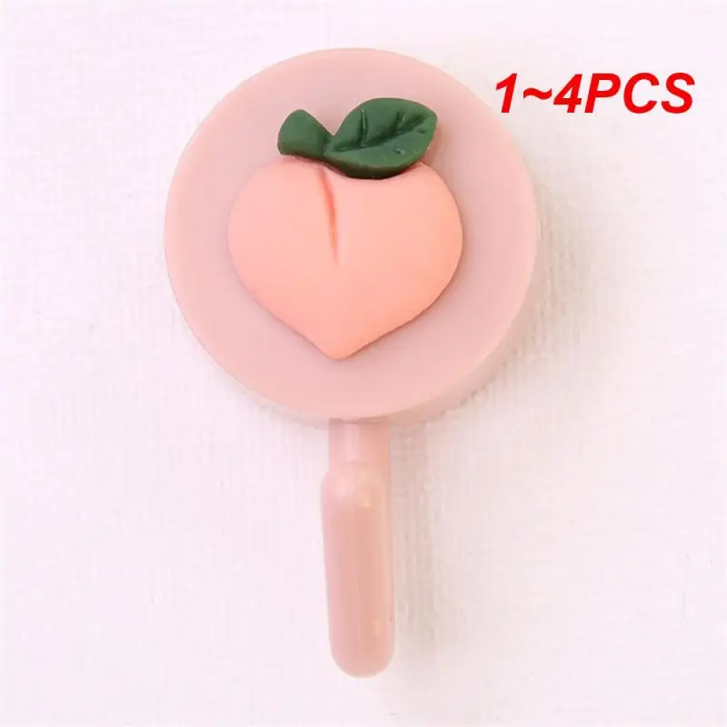 

1 ~ 4 шт. без гвоздей, Практичный Прочный Крючок из вискозы, красивый портативный бытовой милый модный маленький простой крючок для ванной комнаты