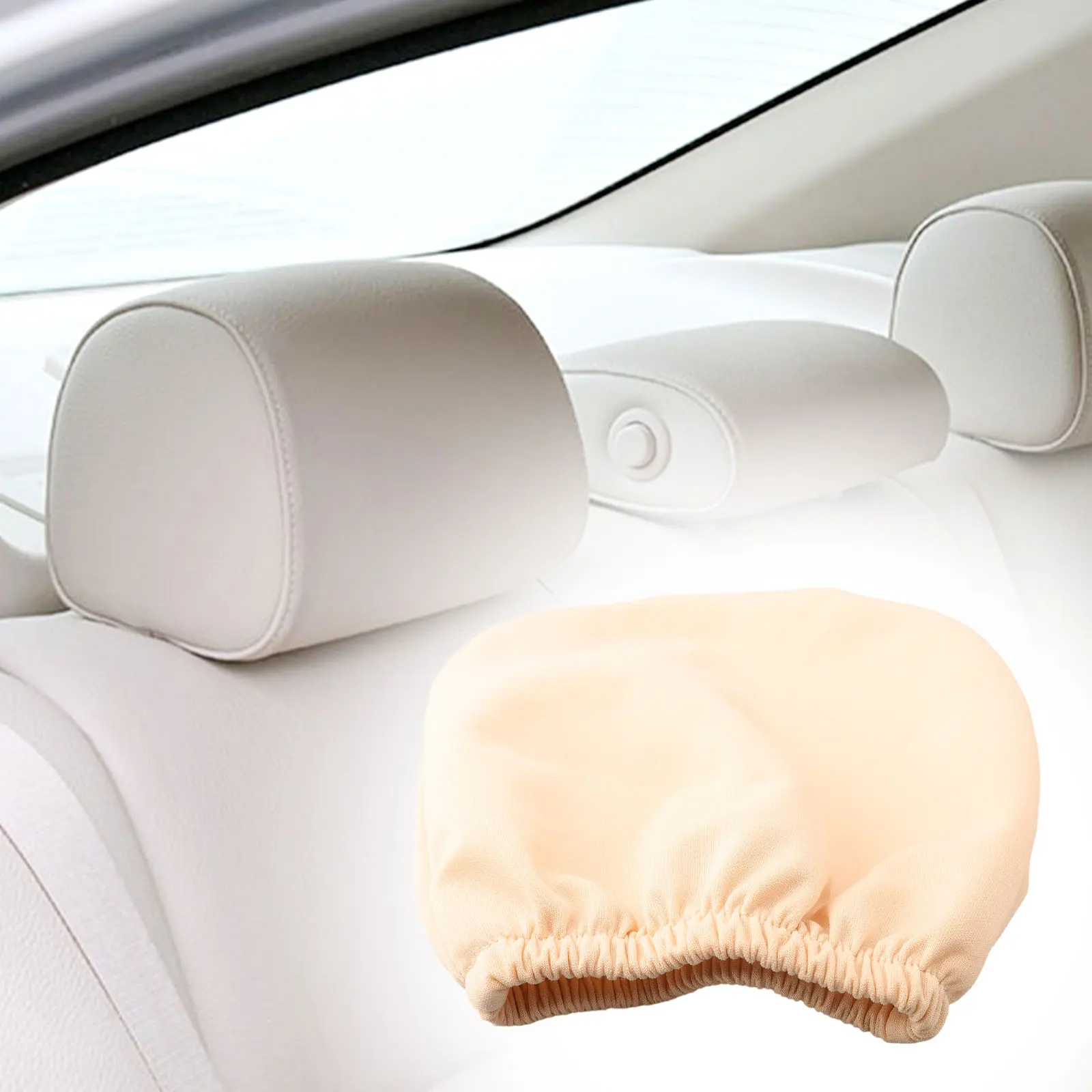 

Car Seat Headrest Cover Cloth Headrest Cover Black Premium Anti-Dirty Elastic Protective Cover For Car Truck SUV Auto