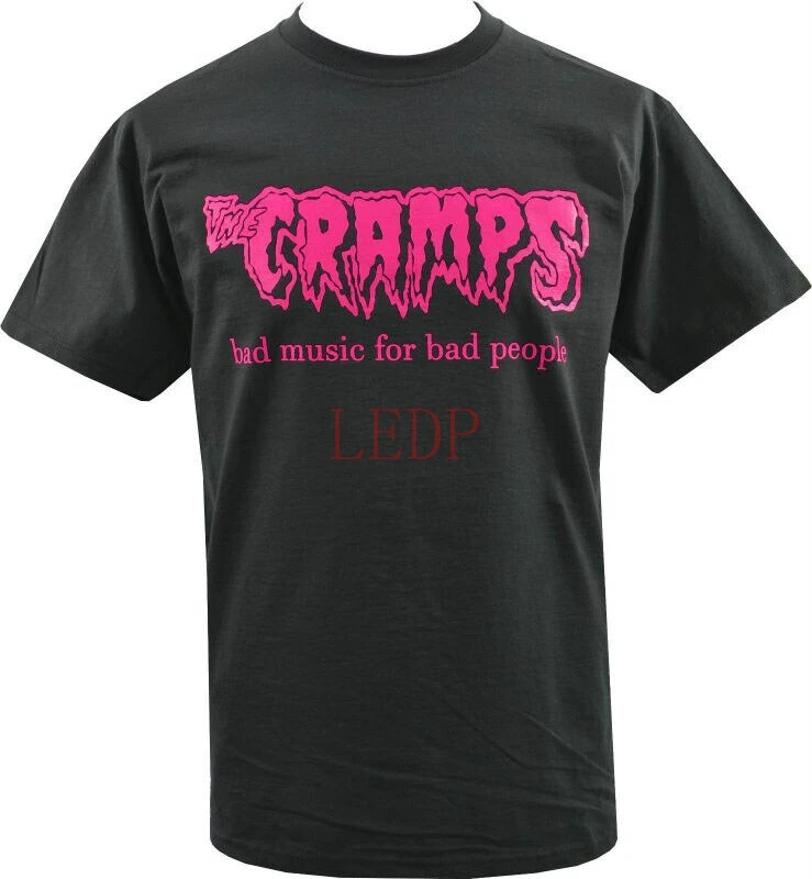 The Crystals T-Shirt Da Uomo Psichobilly Bad Music For Bad People Garage Horror Punk