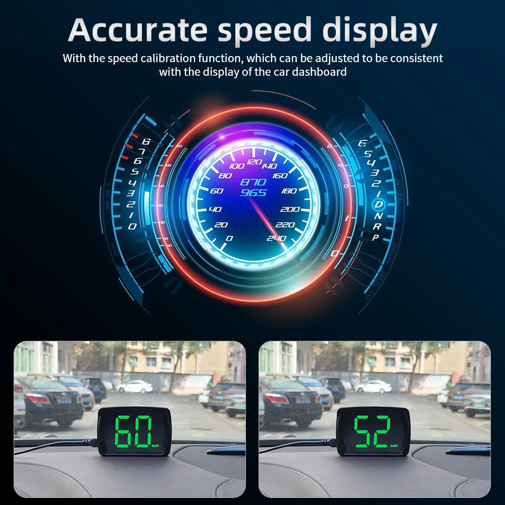 C80 Digital Car Hud Head Up Display Gps Compteur de vitesse