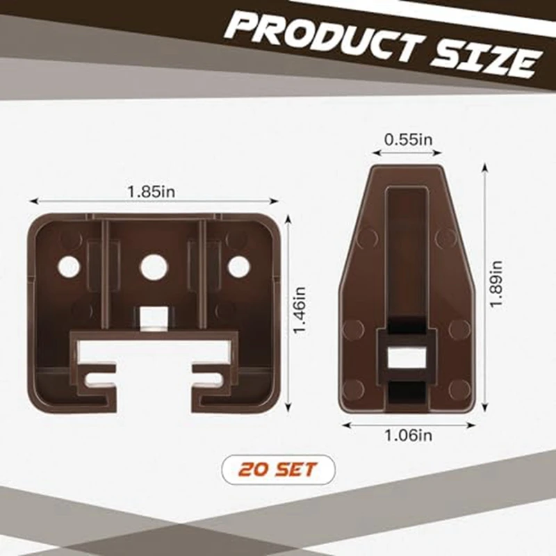 20Set Drawer Slides And Guides Drawer Replacement Part Undermount Slides Stopper For Center Mount Durable