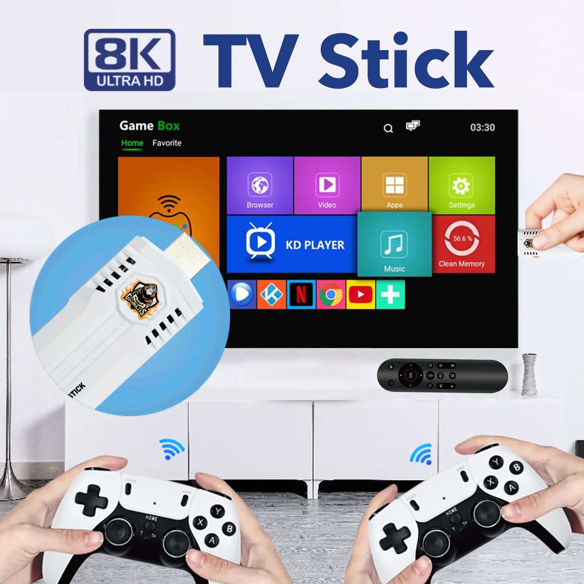 NEW K8 pro Professional Video Game Console Stick H313 Quad Core Chipset TV Box and Gaming Dual System 40000 + Built-in Games