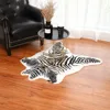 Imitation Animal Skin Pelt Zebra Shaped Carpet Sheepskin Area Rug Room Decor Carpets For Living Room Rugs For Bedroom Floor Mats 4