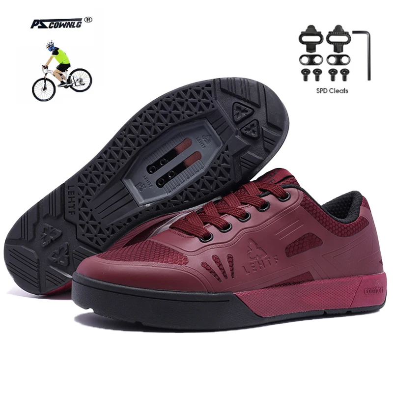 

Men Speed Cycling Sneakers Mtb Shoes Flat Pedal Mountain Biking Spd Road Bike Cleats Shoes Women Bicycle Sneakers Self-locking