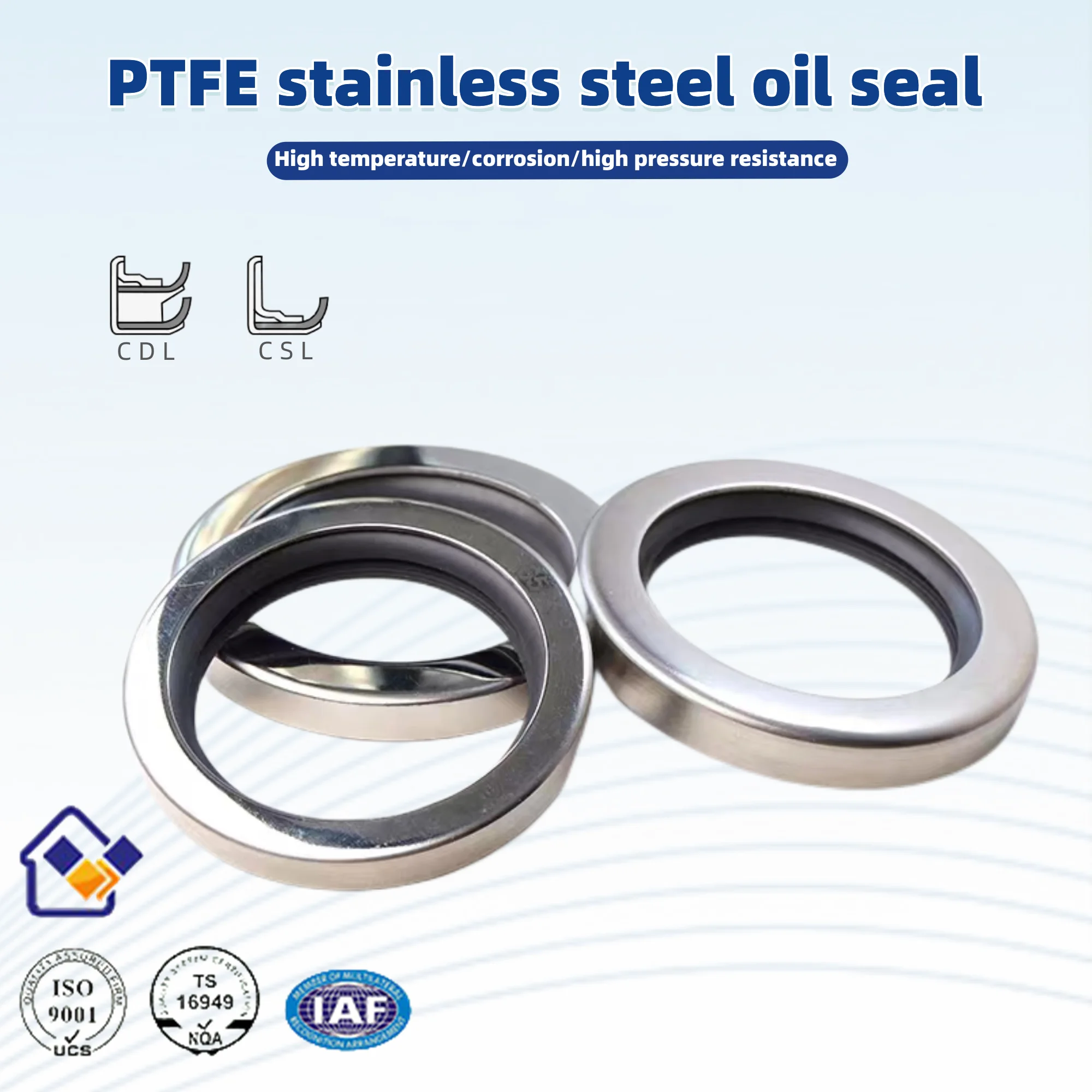 

PTFE double lip 16/17/18/20/22/24*28/30/32/35/40/42*7/8/10mm stainless steel oil seal screw rod shaft seal using air compressor